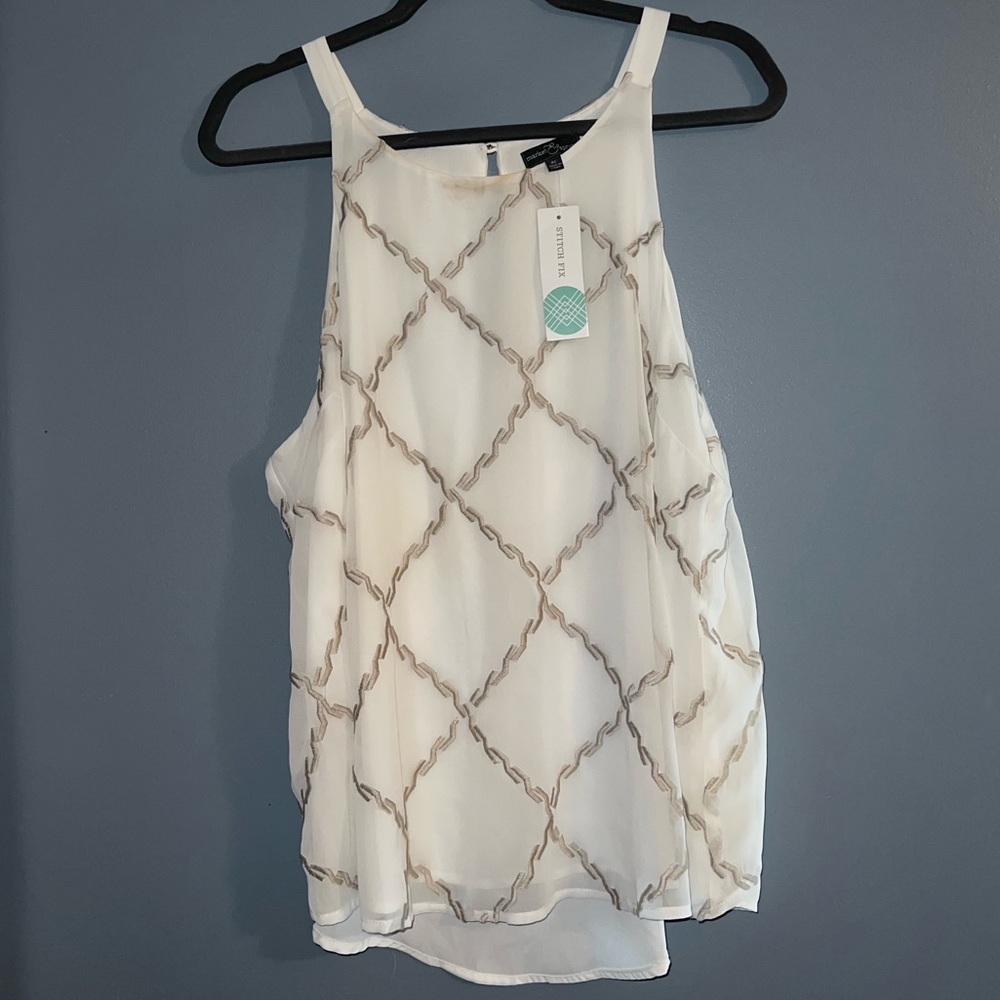 NWT white tank top